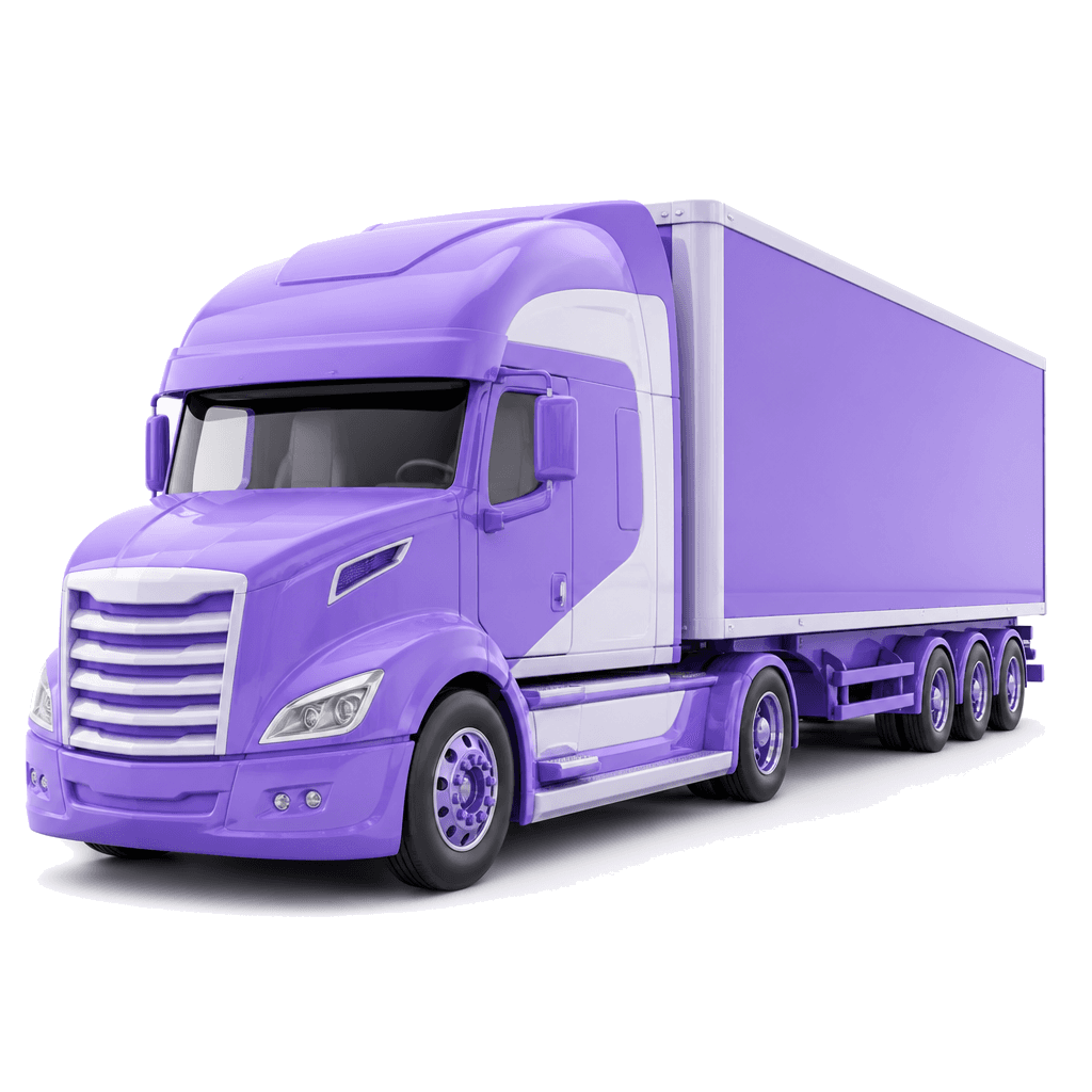 3D delivery truck illustration