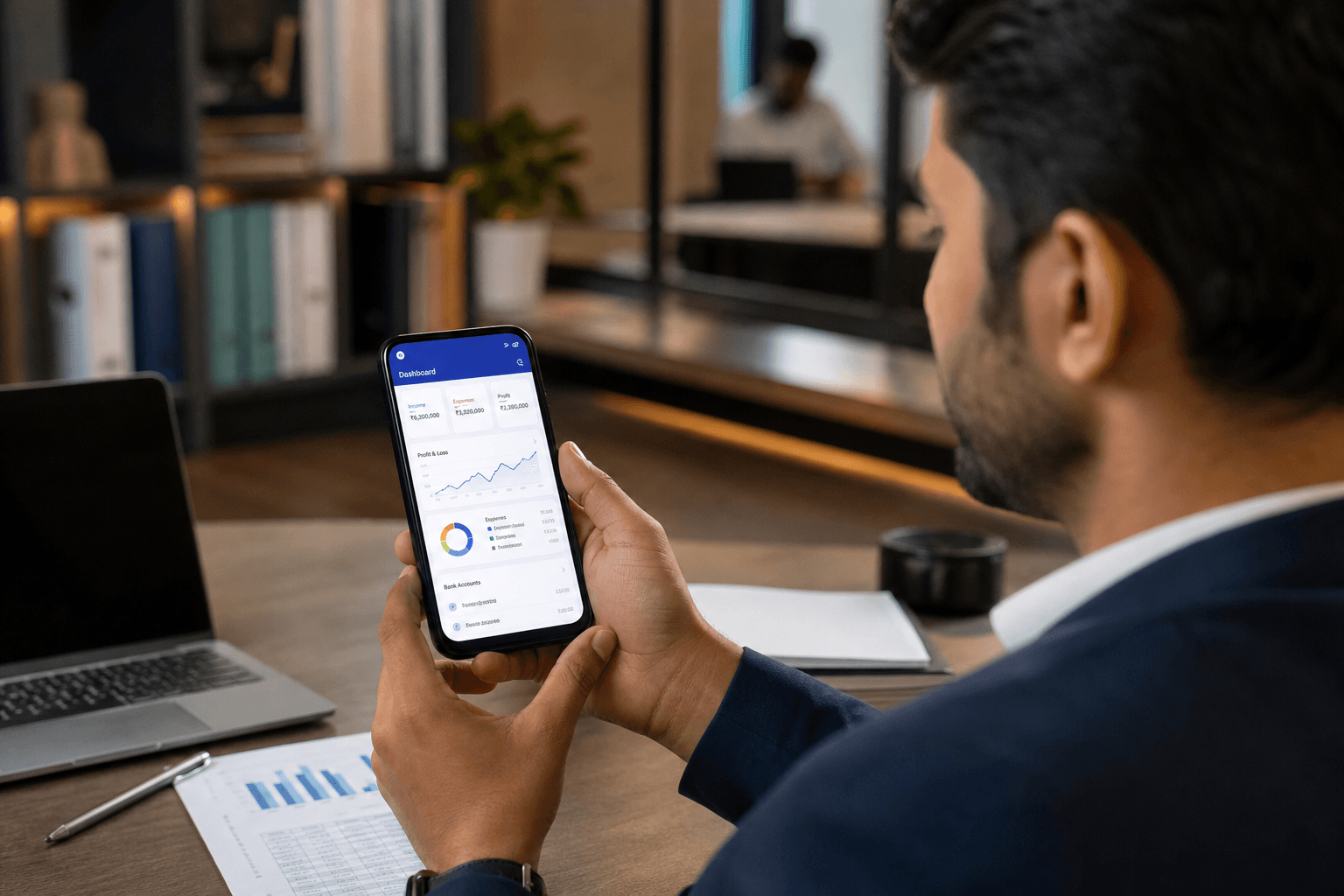 Commerce storefront and operations on a laptop