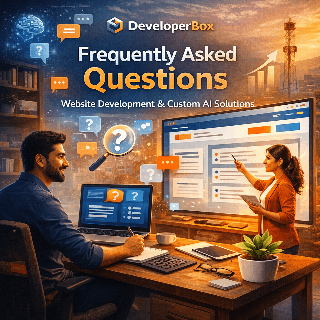 FAQ – Website Development & Custom AI Solutions | Developer Box