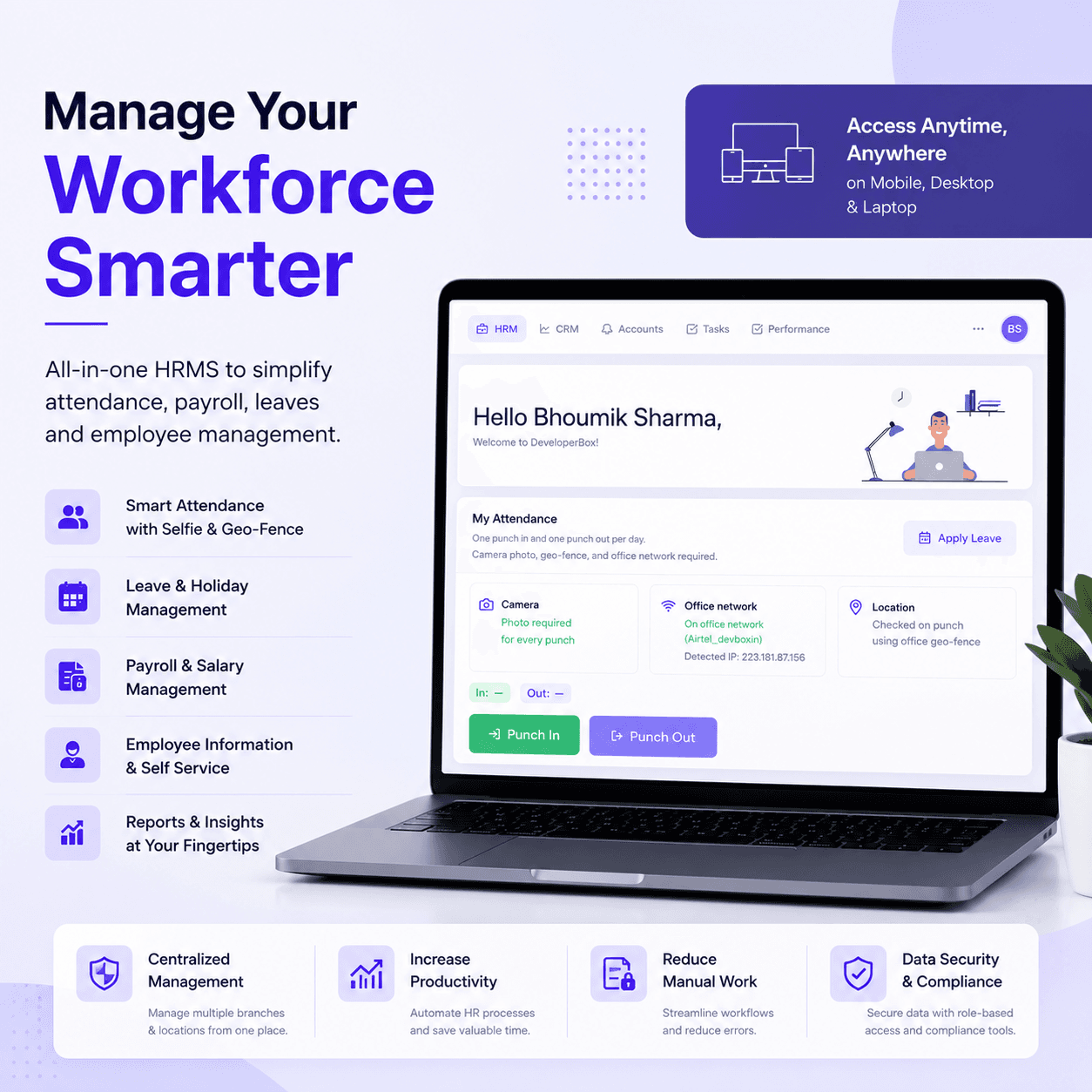 DeveloperBox HRMS: Simplify Attendance, Payroll & Workforce Management